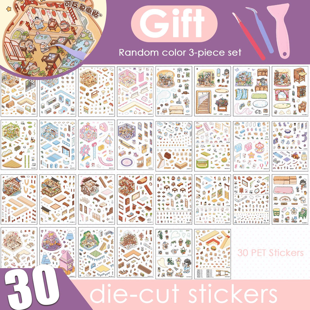 TIYIMIYUXU PET stickers provide easy adhesion and clean repositioning