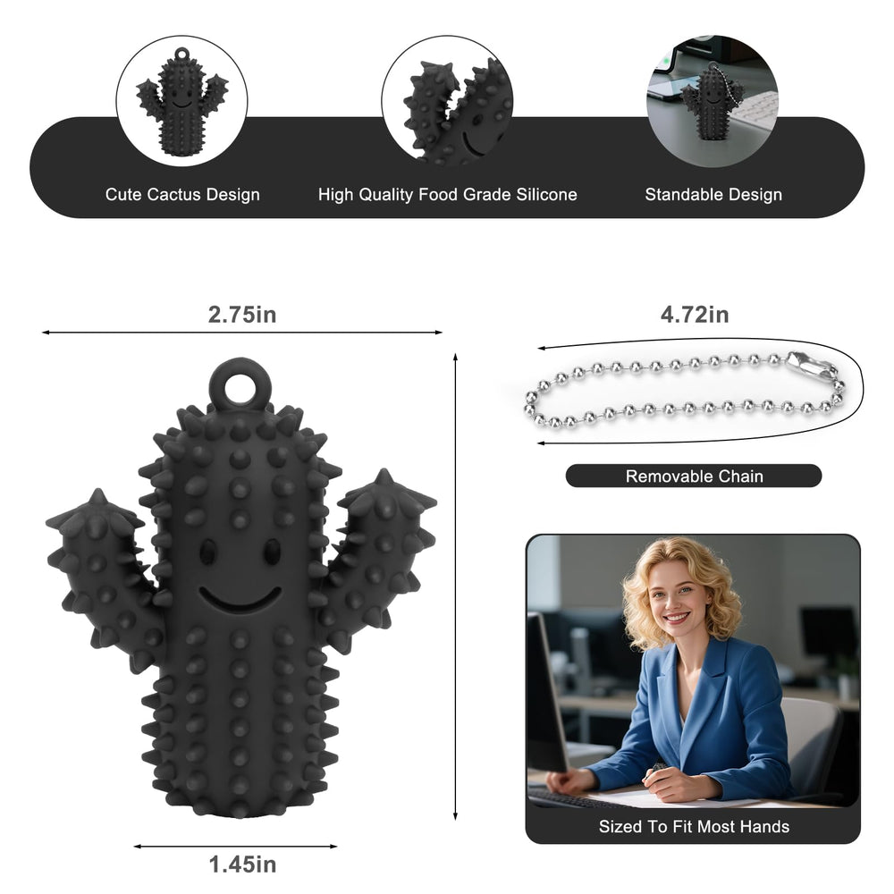 Tizuxa silicone spiky grippie keychain offers portable anxiety relief