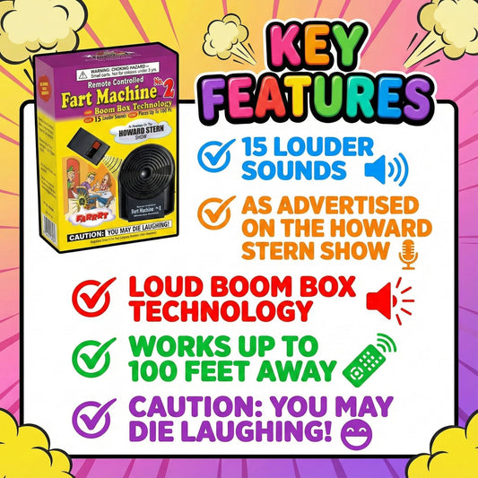 T.J. Wisemen Fart Machine 2 with 15-realistic-sounds library for varied pranks