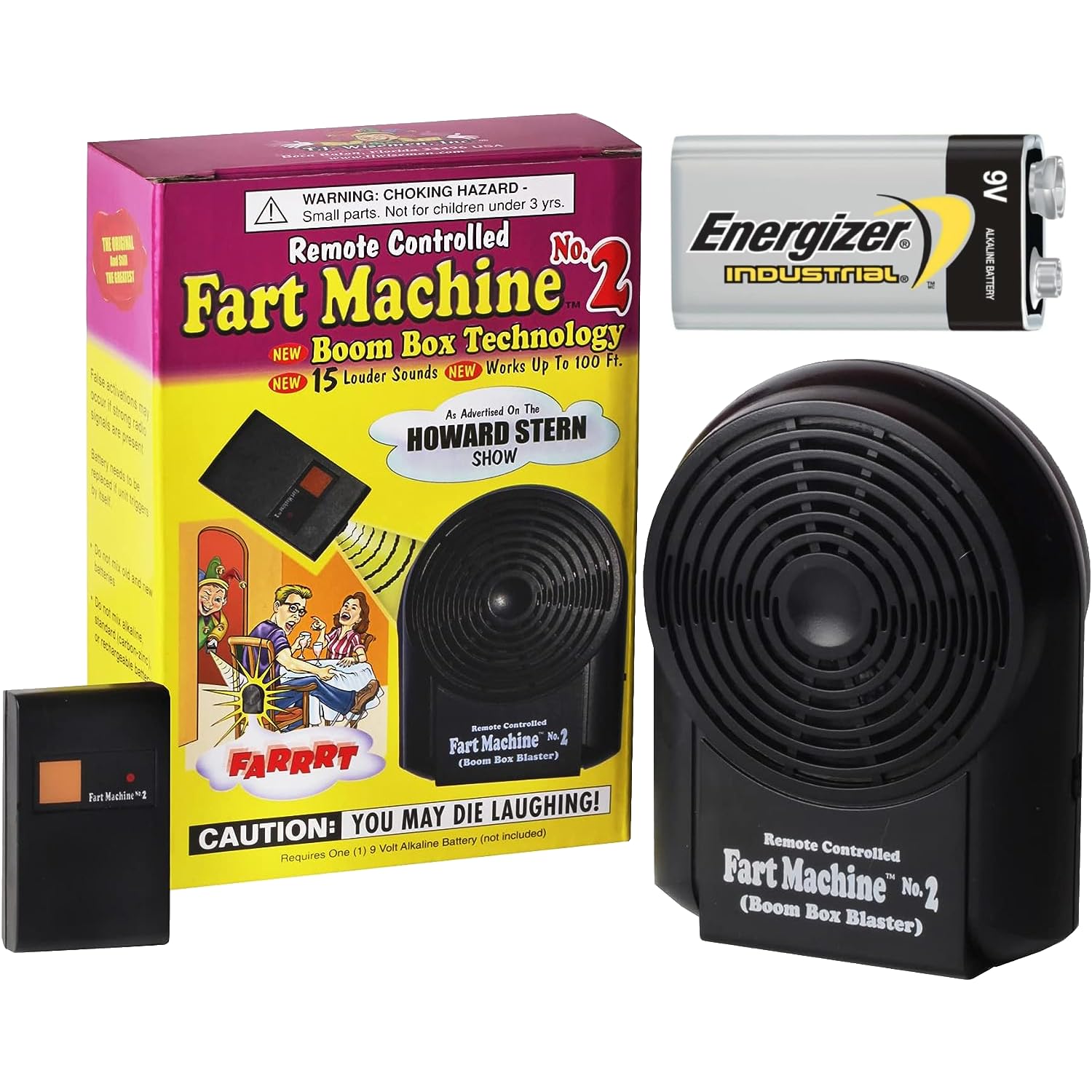 T.J. Wisemen Fart Machine 2 with Boom Box technology delivering louder, realistic sounds.