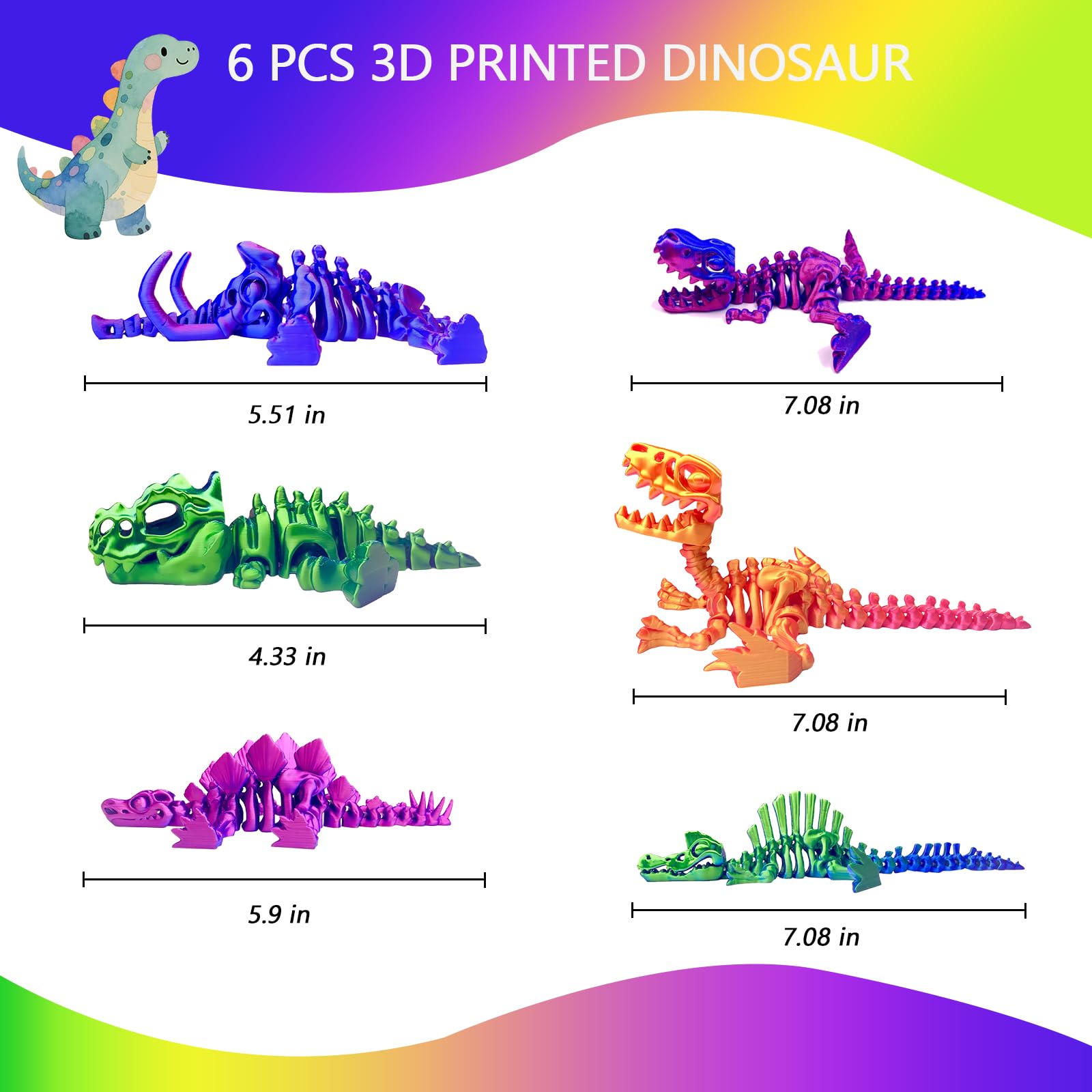 TJYZGXQ dinosaur skeleton display, compact and educational for home shelves.