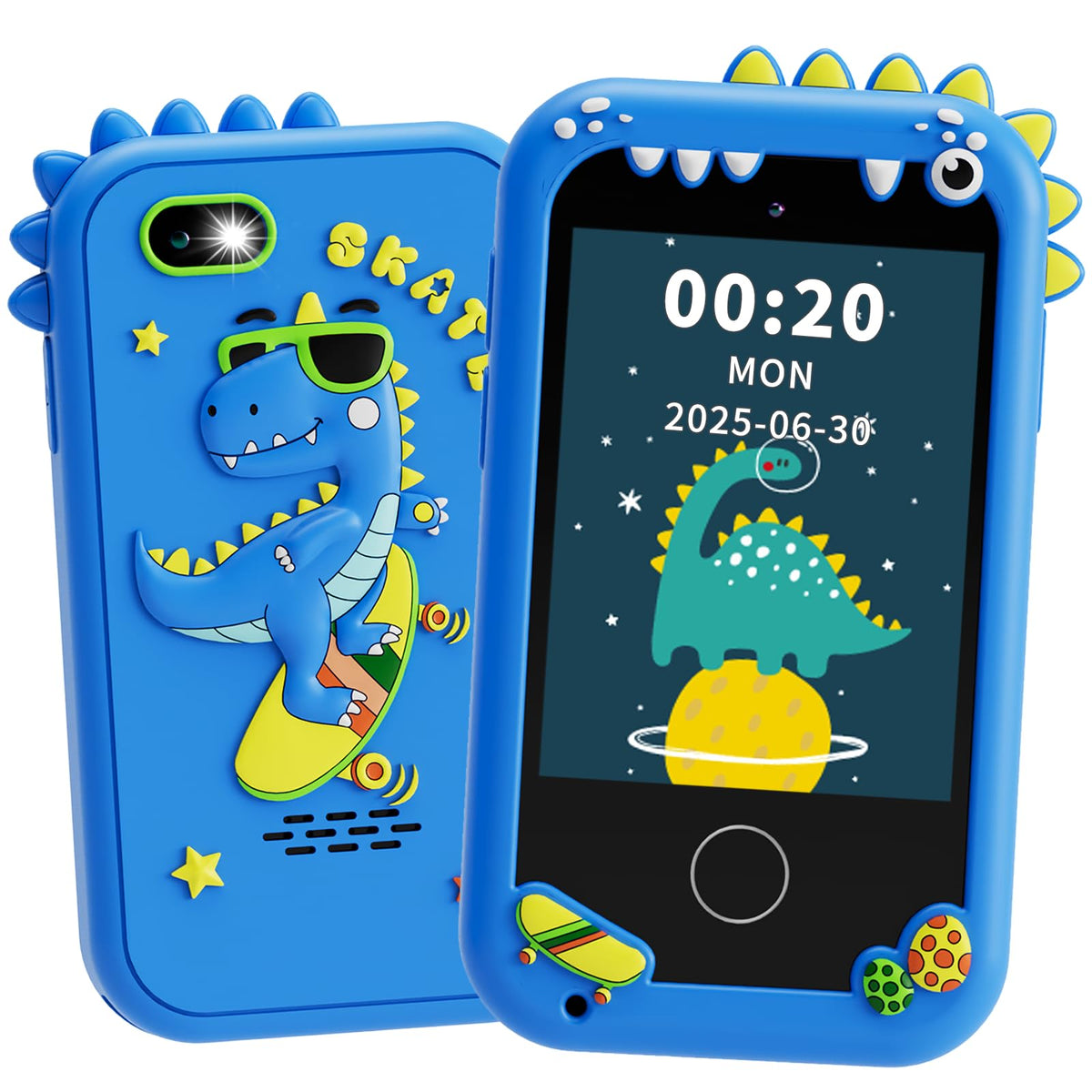 TKECWOB kids smart phone toy with dinosaur front design for active play
