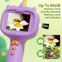 TKTKMETA kids borescope 2MP HD captures clear nature images.