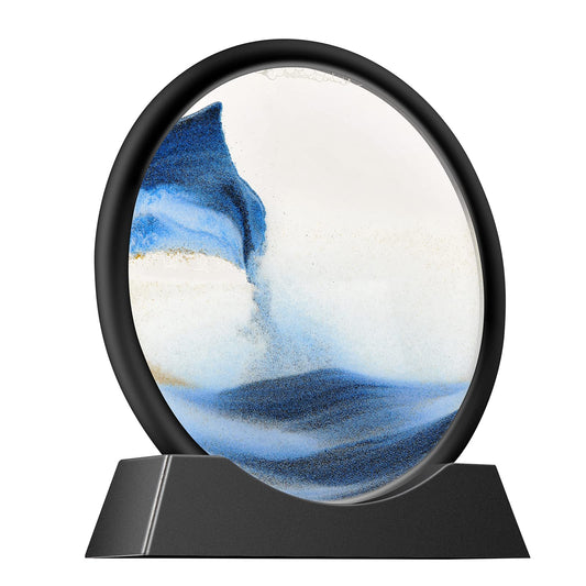 TKTM Liquid Motion Sandscape blue 7in front view calms desk decor