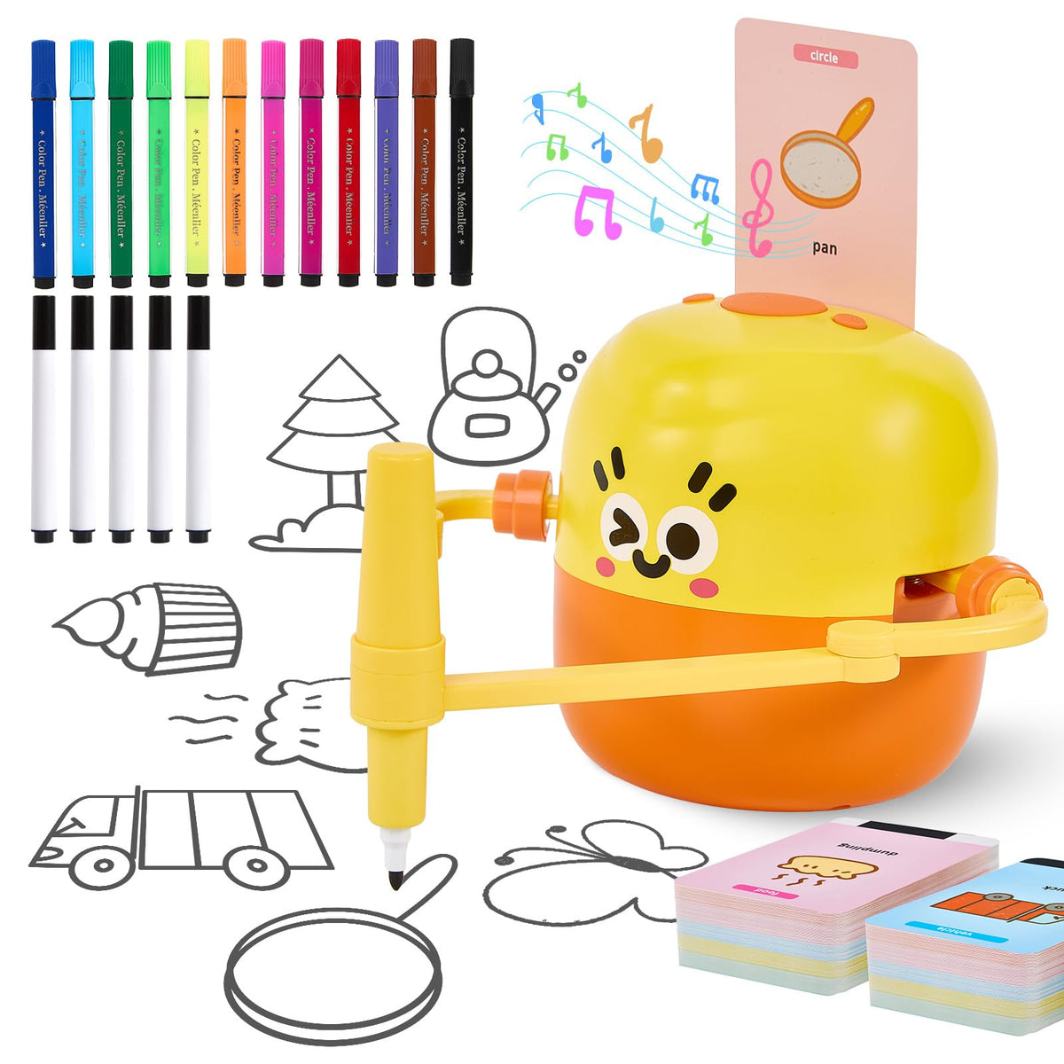 TLANDE drawing robot front view promotes screen-free creative play and early language exposure