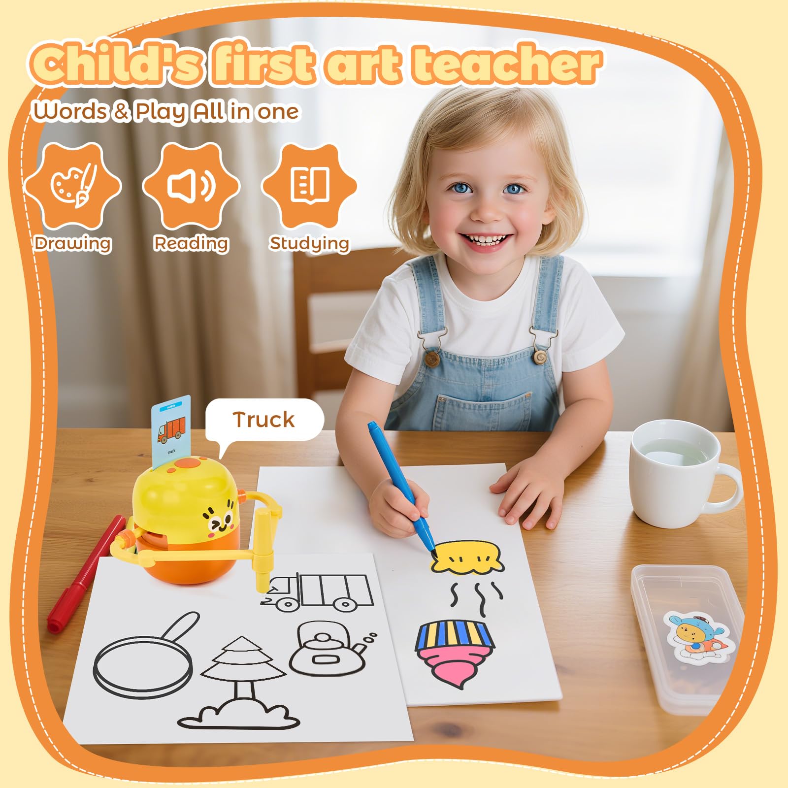 TLANDE drawing robot with voice interaction strengthens word-image associations during learning sessions