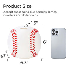 Tlence baseball piggy bank unbreakable shell endures drops and daily use.