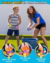 Tlitlimom kids outdoors enjoying safe, reusable water fun