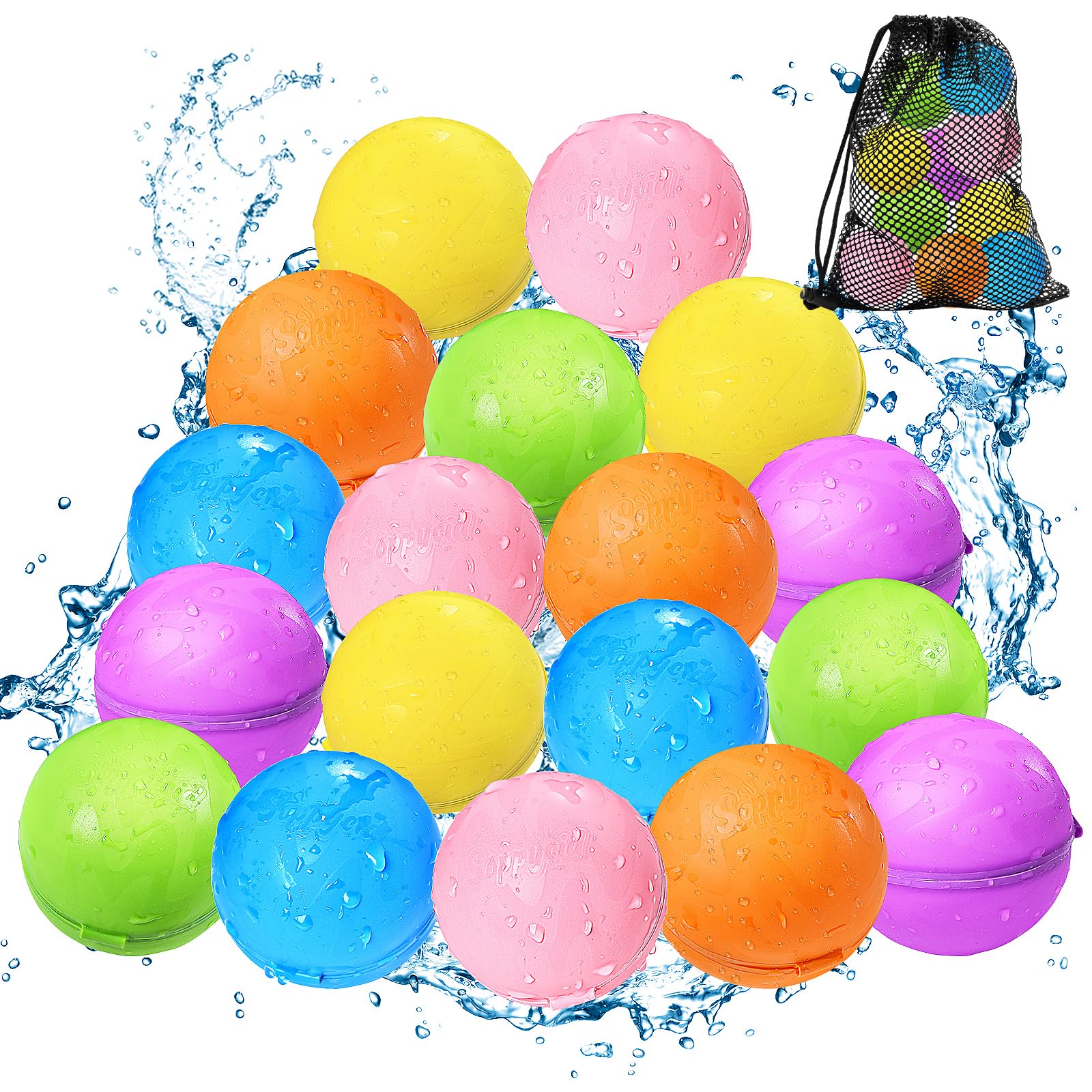 Tlitlimom reusable water balloons bundle with bright colors for outdoor play