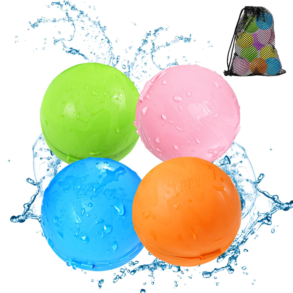 TLITLIMOM SOPPYCID reusable water bombs for durable outdoor play.
