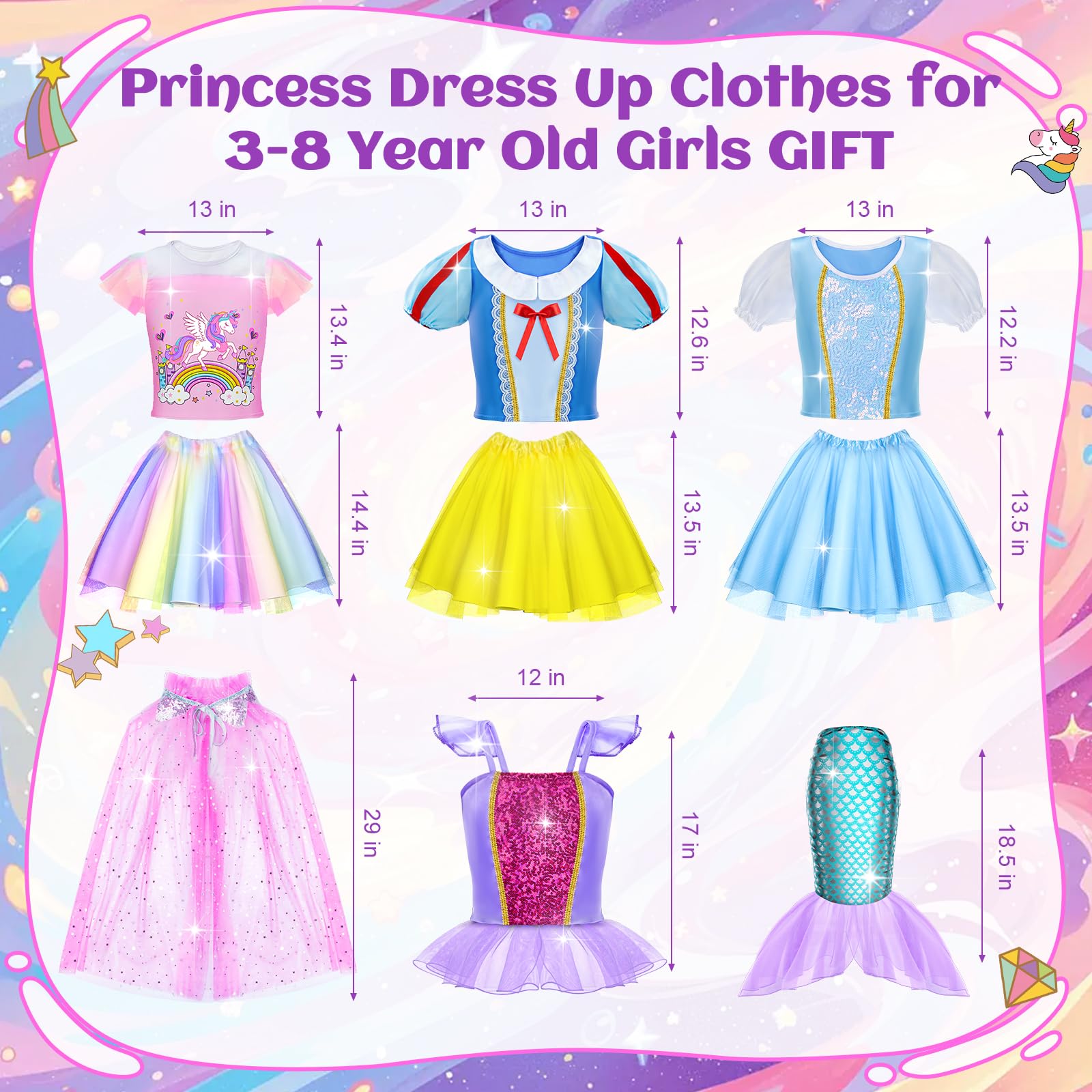 Tlooe princess dress set gift box for easy gifting.