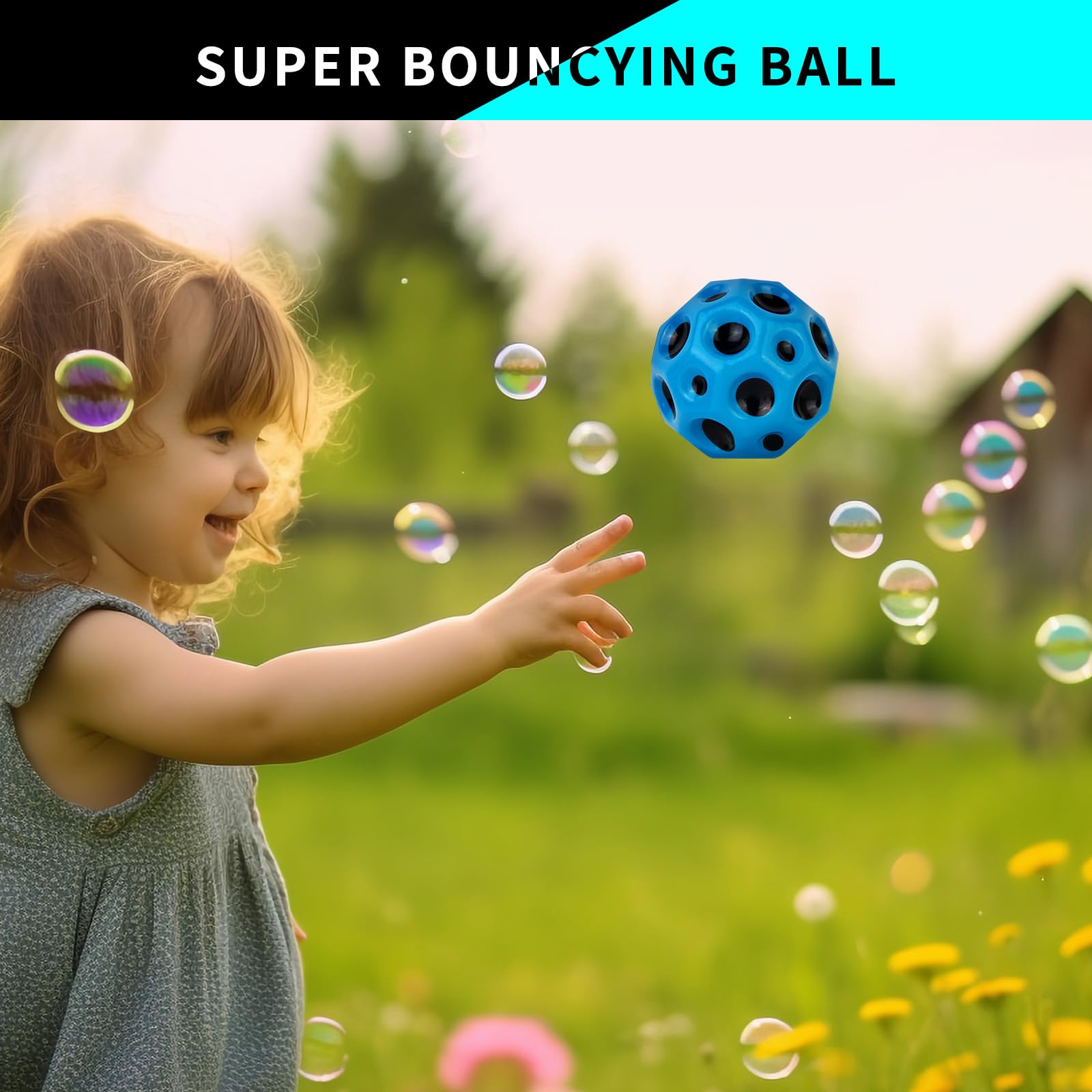 TLQSM Super Bouncing Ball kid-friendly design, easy to grip and catch