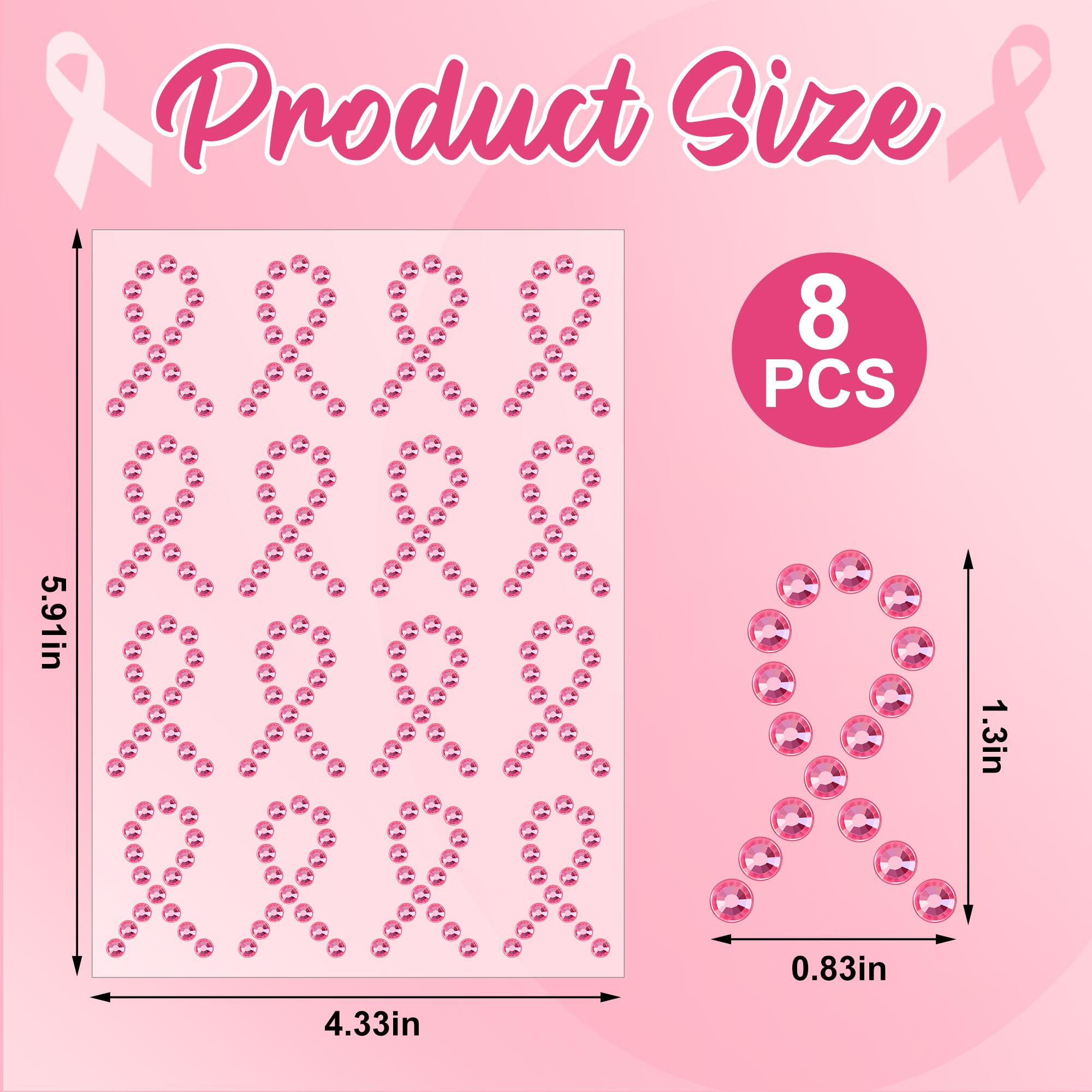 Tlswshsy breast cancer awareness sticker shines on fabrics, signaling support during charity galas.