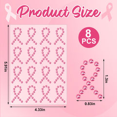 Tlswshsy breast cancer awareness sticker shines on fabrics, signaling support during charity galas.