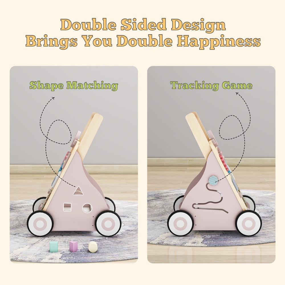 Tltaroni walker has rounded corners for baby safety