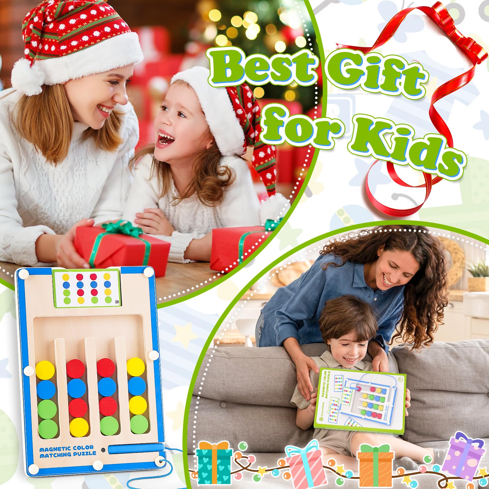 TMGOT sturdy wooden construction ensures durable, kid-friendly play
