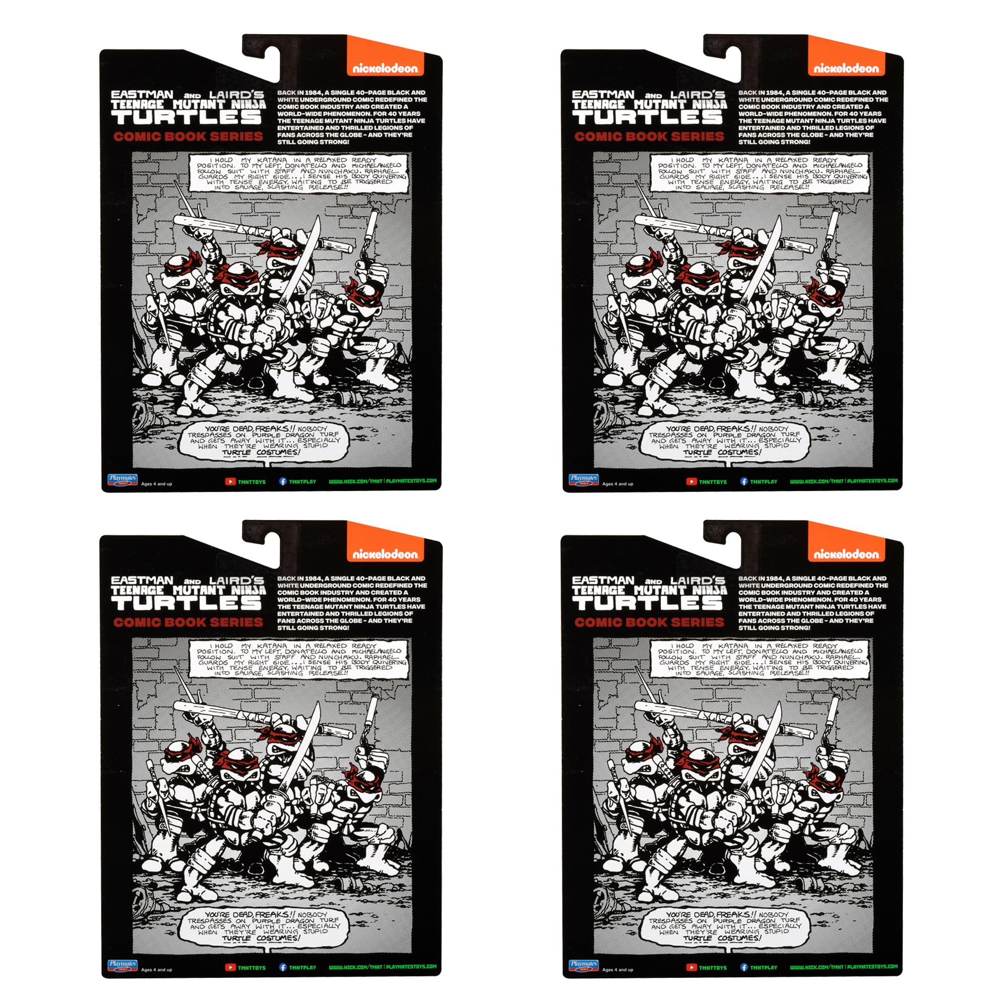 TMNT B&W four-pack accessories enhance display and display variety