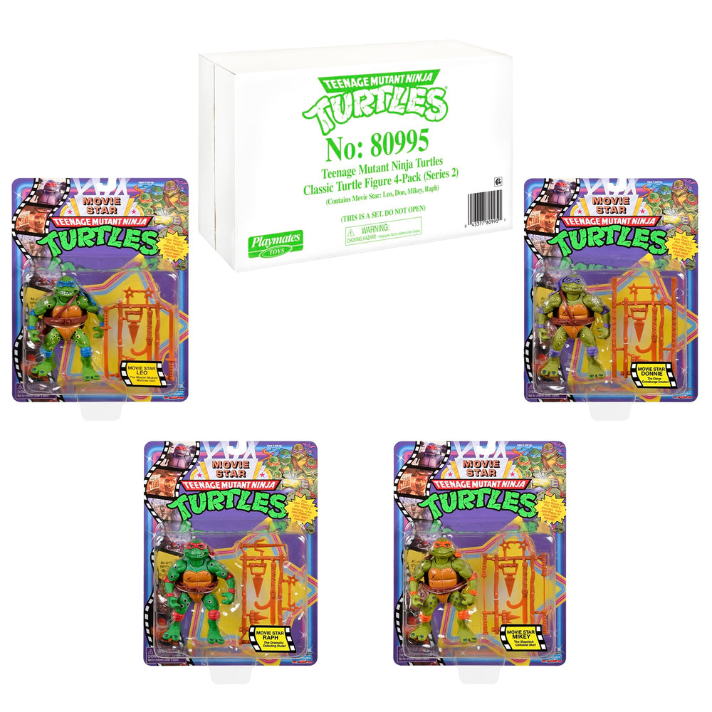 TMNT Classic Movie Star accessories arranged for play and display