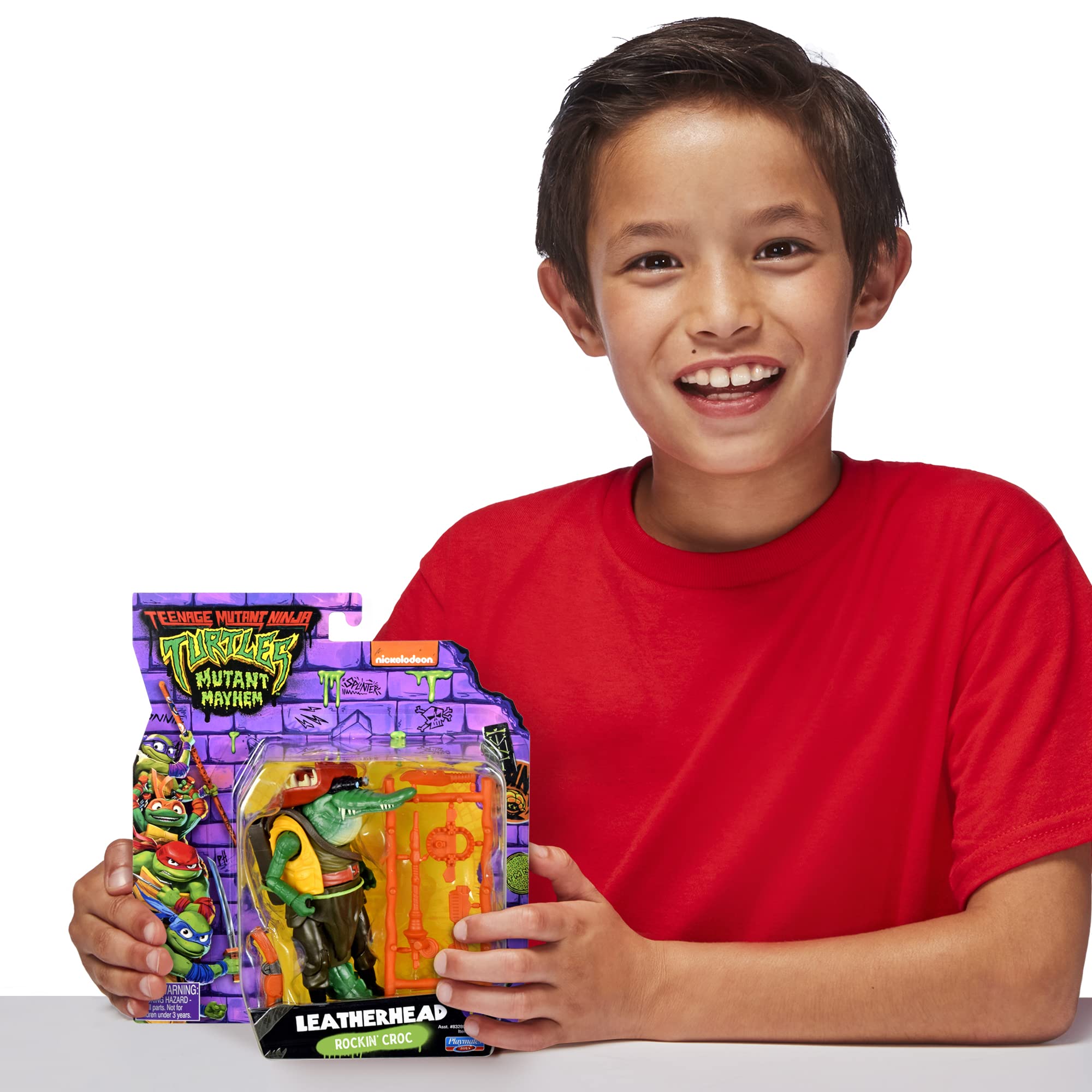 Perfect gift for kids 4–7 and dedicated TMNT collectors with Mutant Mayhem branding.