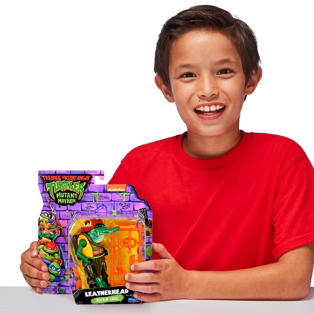 Perfect gift for kids 4–7 and dedicated TMNT collectors with Mutant Mayhem branding.