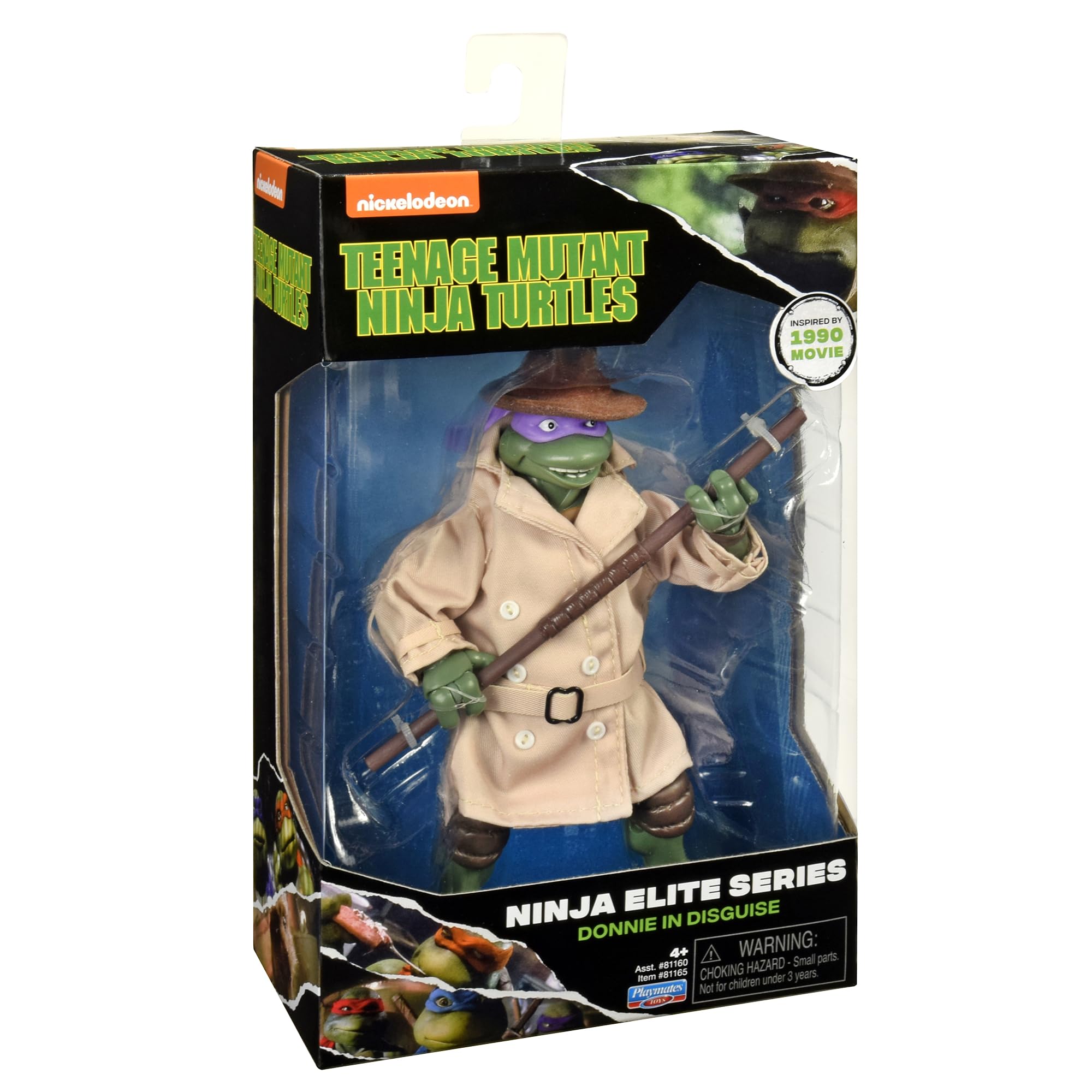 Close-up of Donatello disguise reveals textured belt and masked expression.