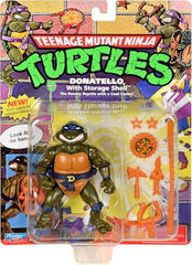 TMNT Donatello open storage shell reveals hidden arsenal for imaginative play.