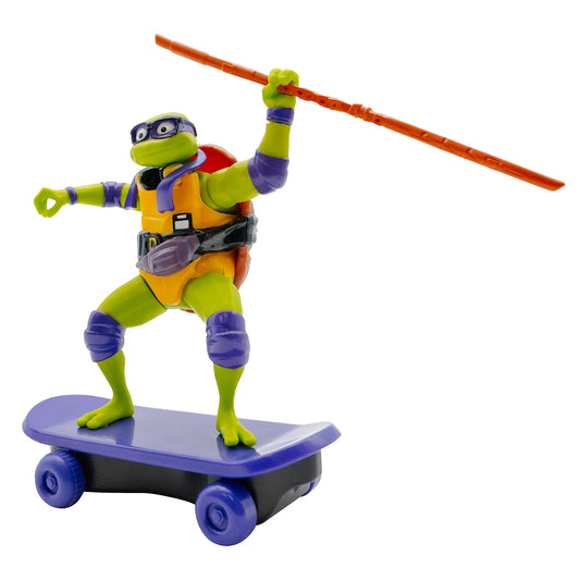 TMNT Donatello sewer shredder pullback skateboard, 5-inch action for quick play.