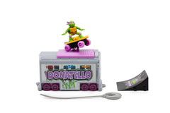 Donatello's purple subway car with graffiti sparks imaginative play.