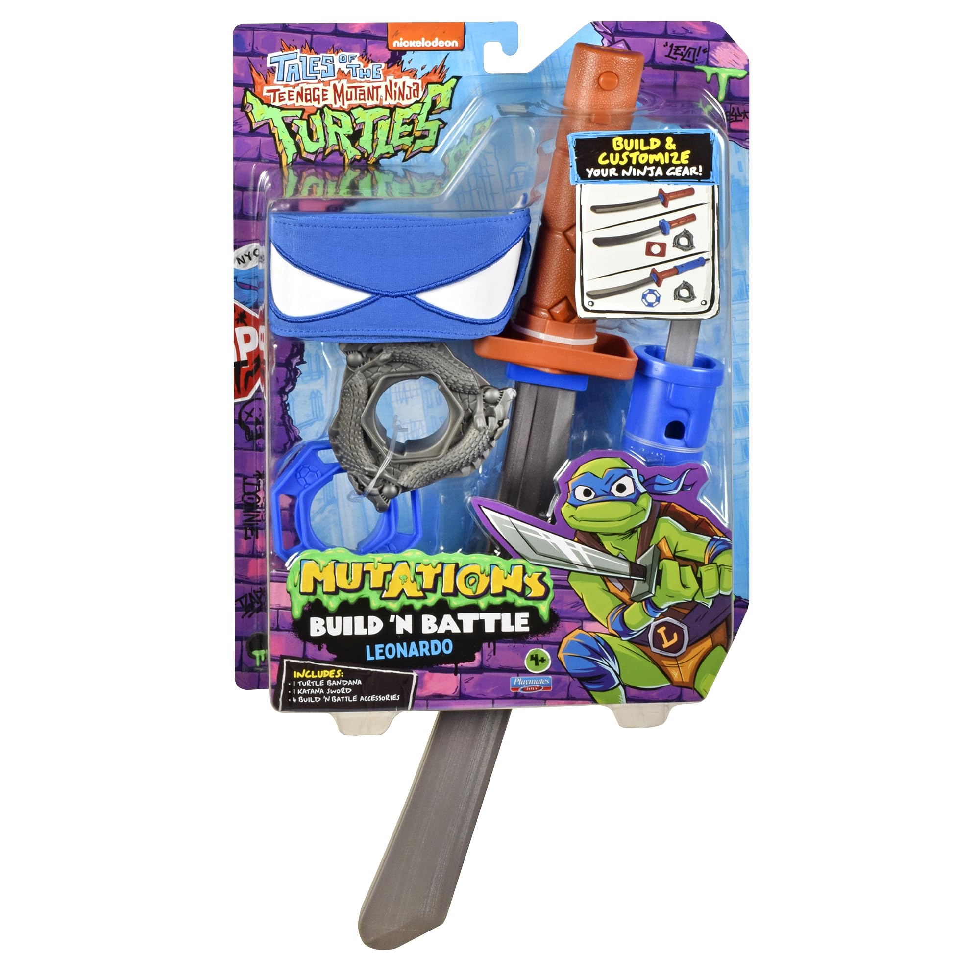 TMNT Leonardo katana Build N Battle for customizable action play