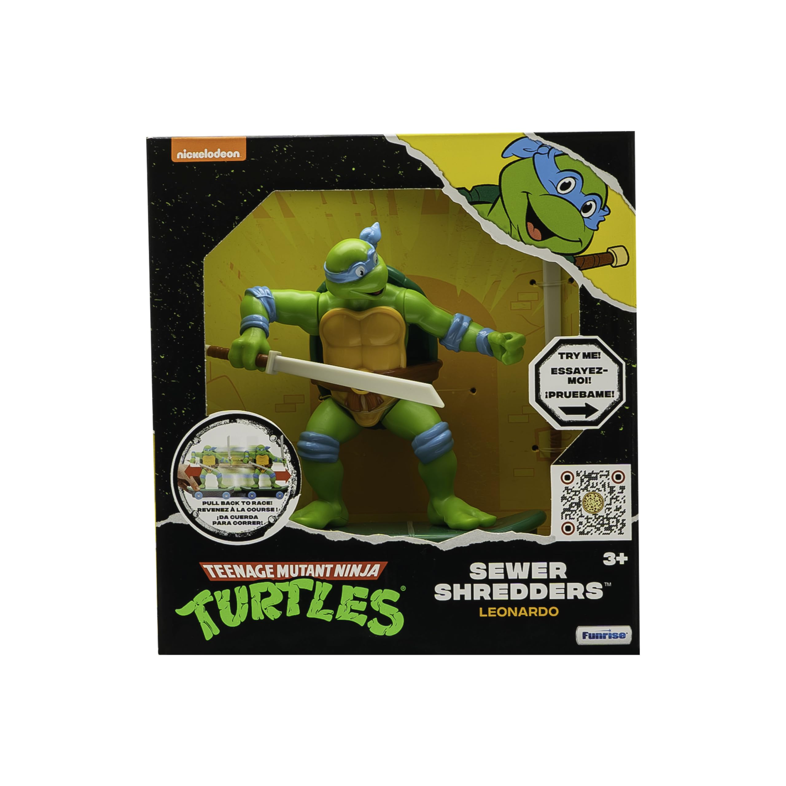 TMNT Leonardo katanas side angle highlighting classic design and action-ready pose