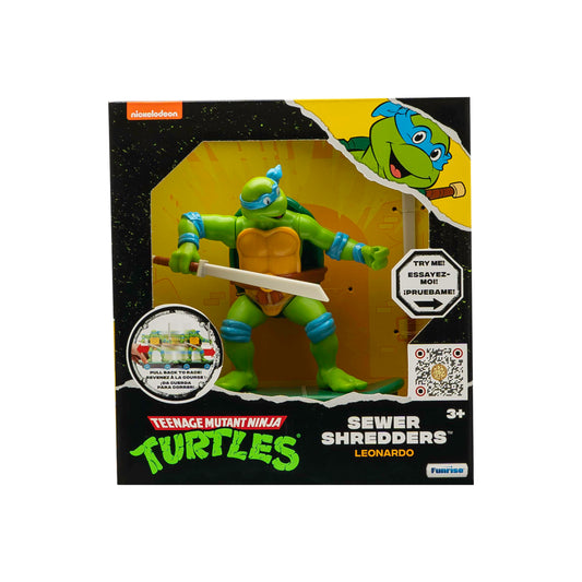TMNT Leonardo katanas side angle highlighting classic design and action-ready pose