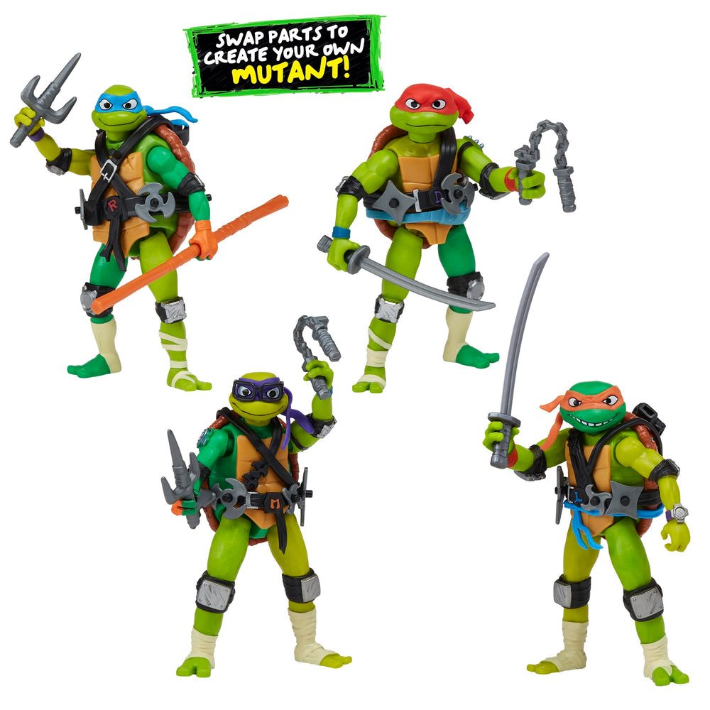TMNT Mix N Match bundle: toy interchanges demonstrate easy ultimate mutant configurations.