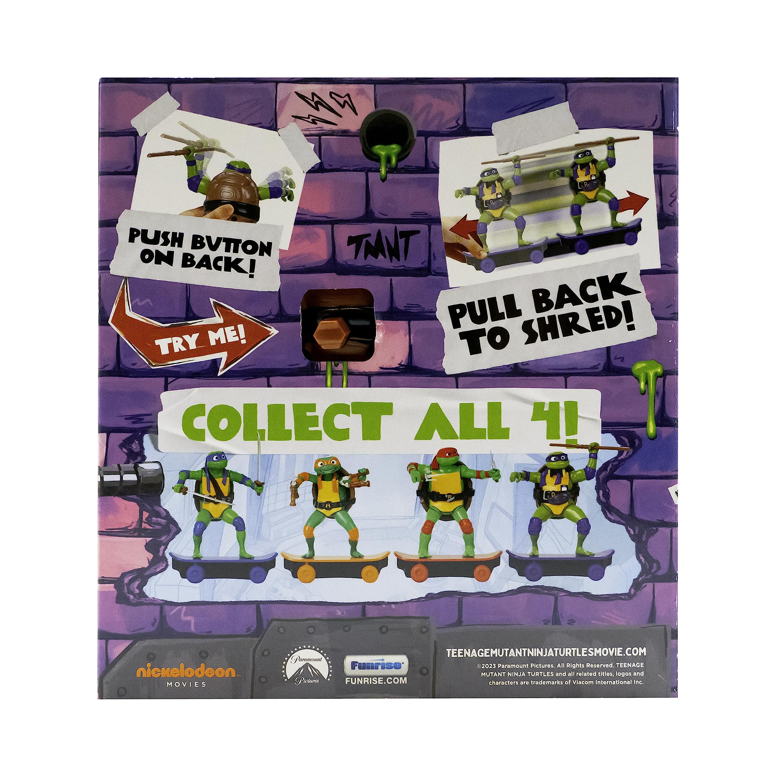 TMNT movie-inspired graphics close-up captures fan-favorite character details.