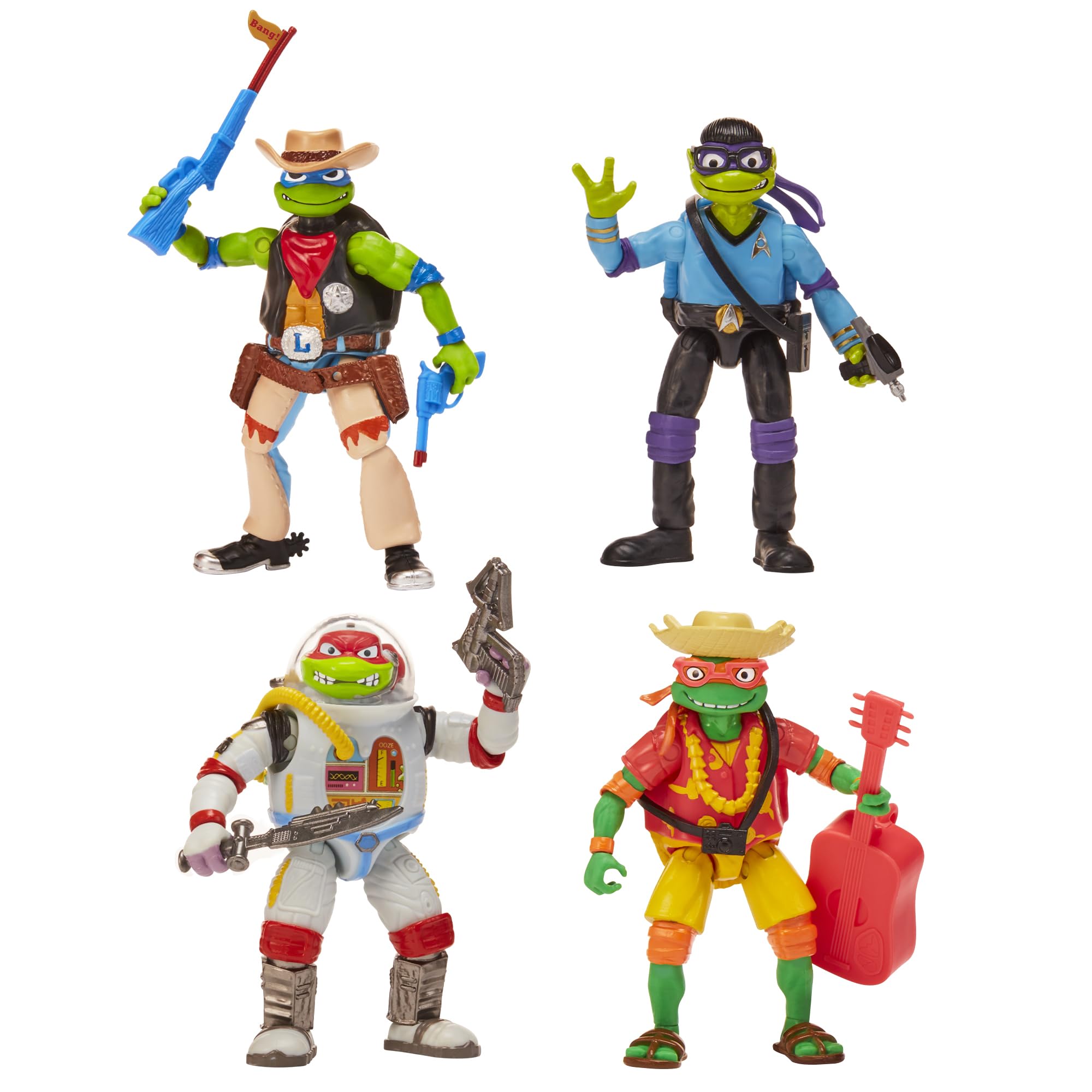 TMNT movie turtles in disguise party figures for imaginative play and party fun.