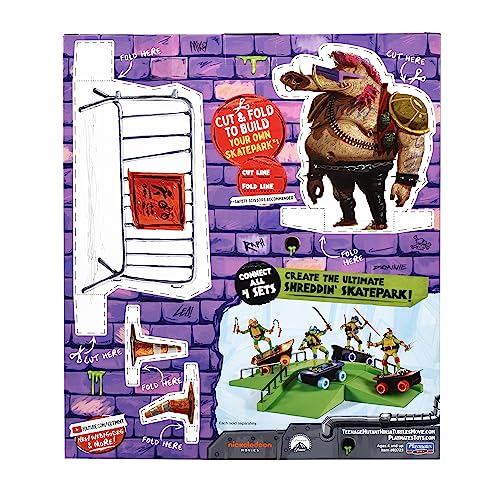 TMNT Mutant Mayhem amazon-exclusive image, highlights exclusive access to Michelangelo and gear.
