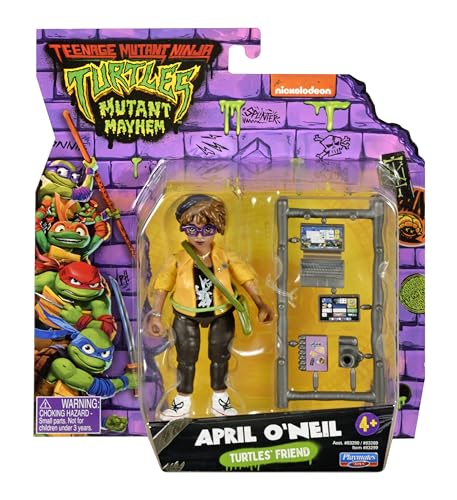 Close-up detailing of April O'Neil for collectible display.
