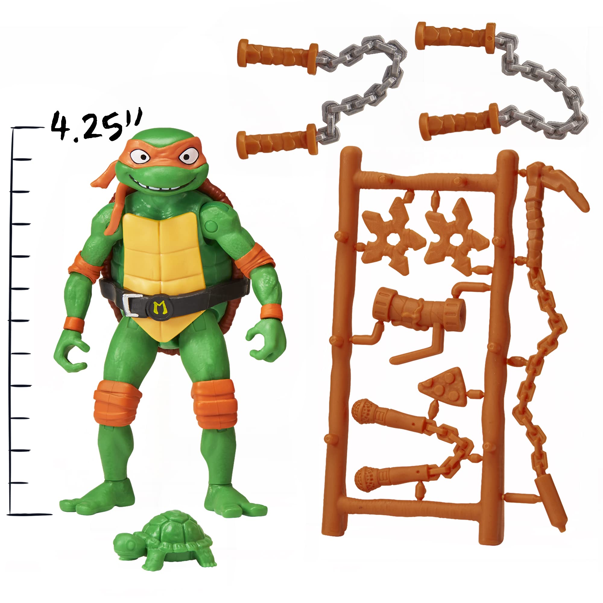 TMNT Mutant Mayhem baby turtle accessory adds playful detail