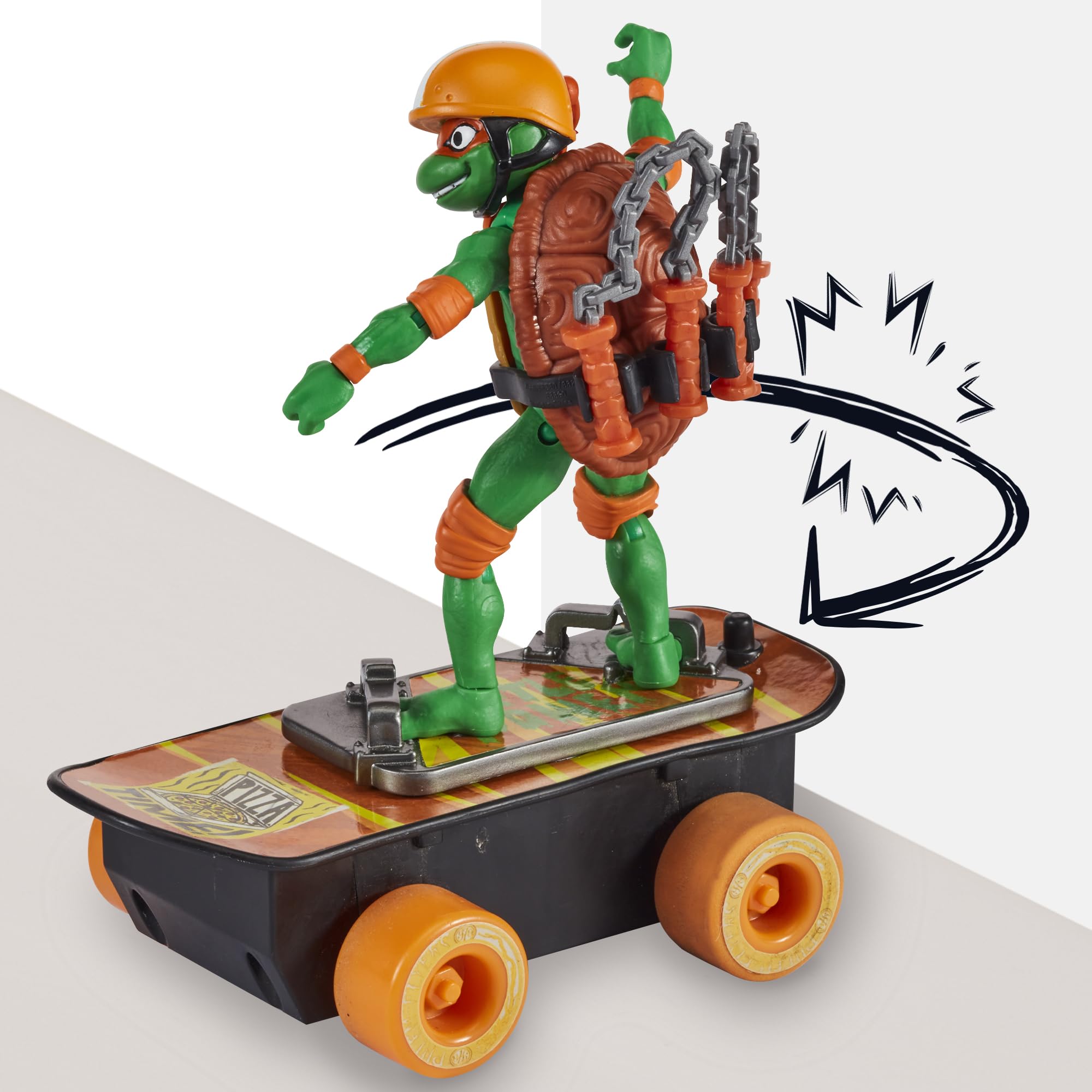TMNT Mutant Mayhem Build N' Shred set image, shows connectable skatepark pieces.