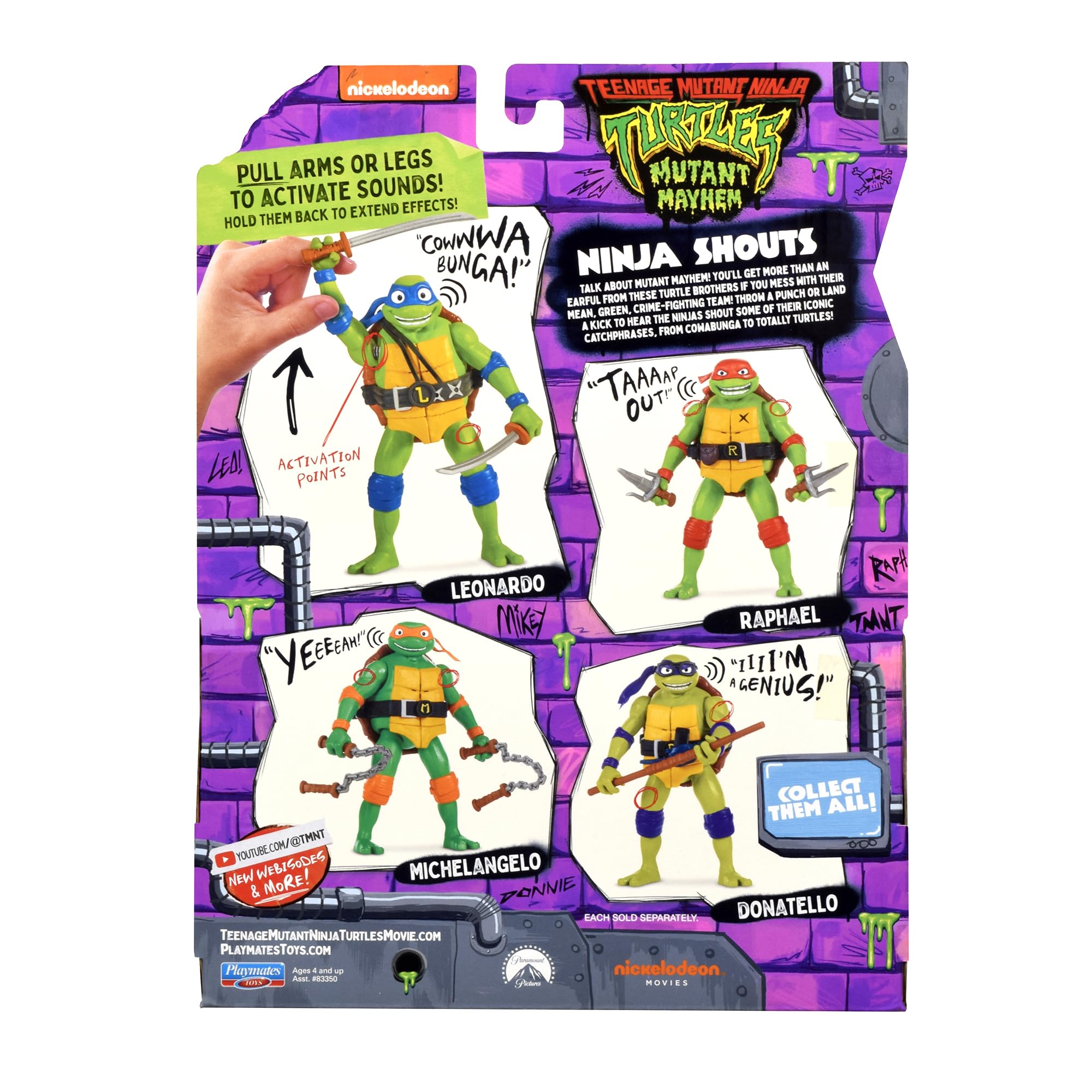 TMNT Donatello Deluxe figure battle sounds enhance action-packed scenarios.