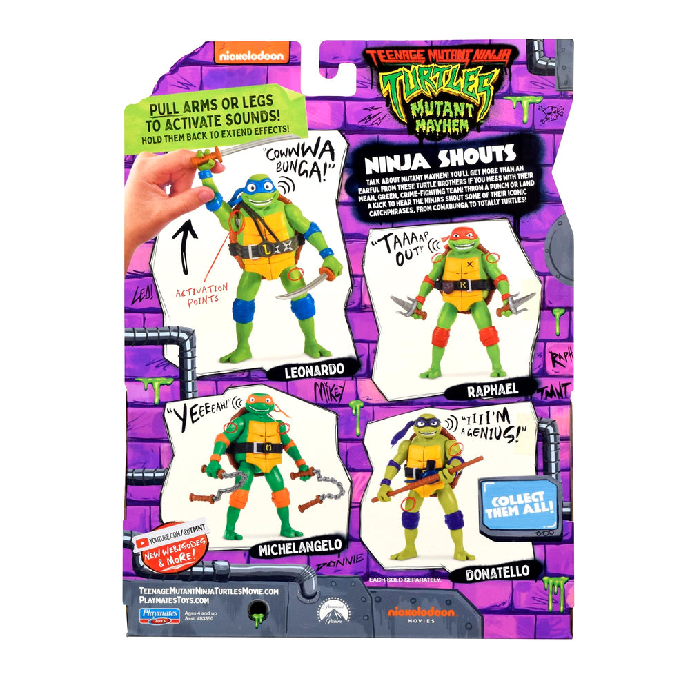 TMNT Donatello Deluxe figure battle sounds enhance action-packed scenarios.