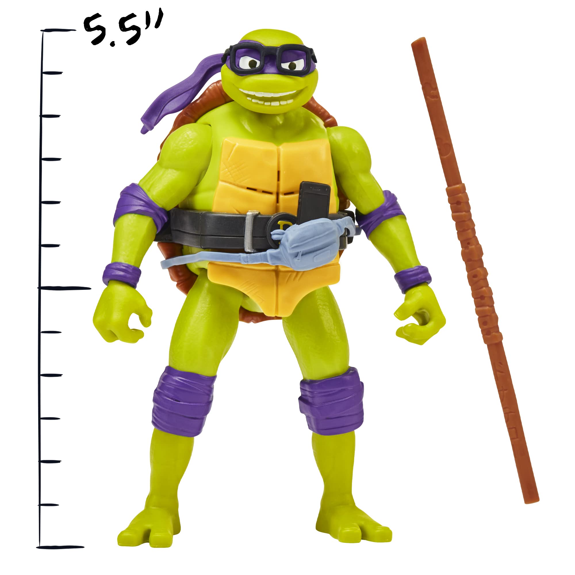TMNT Donatello Deluxe figure shouting feature activates authentic movie voice lines.