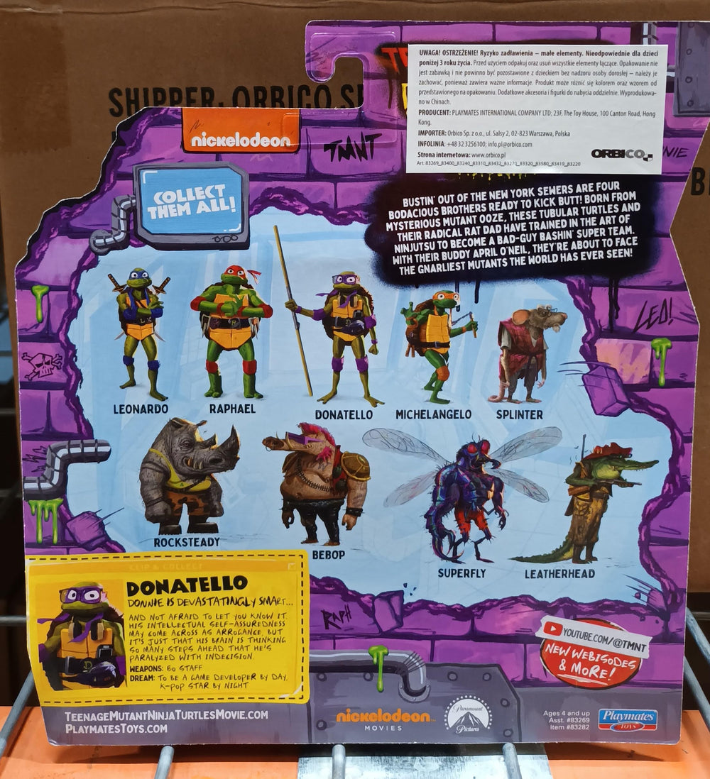 Donatello figure shows 12 articulation points for dynamic posing.