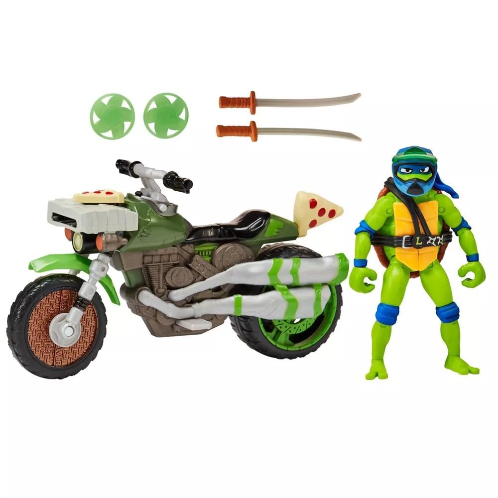 Exclusive Leonardo figure included for authentic TMNT action