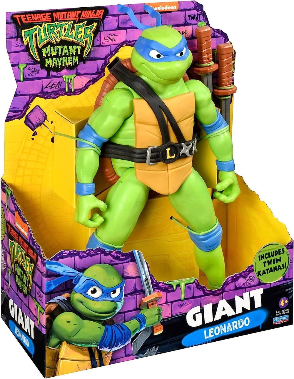 TMNT Leonardo 12-inch figure in dynamic display pose for display and action play.