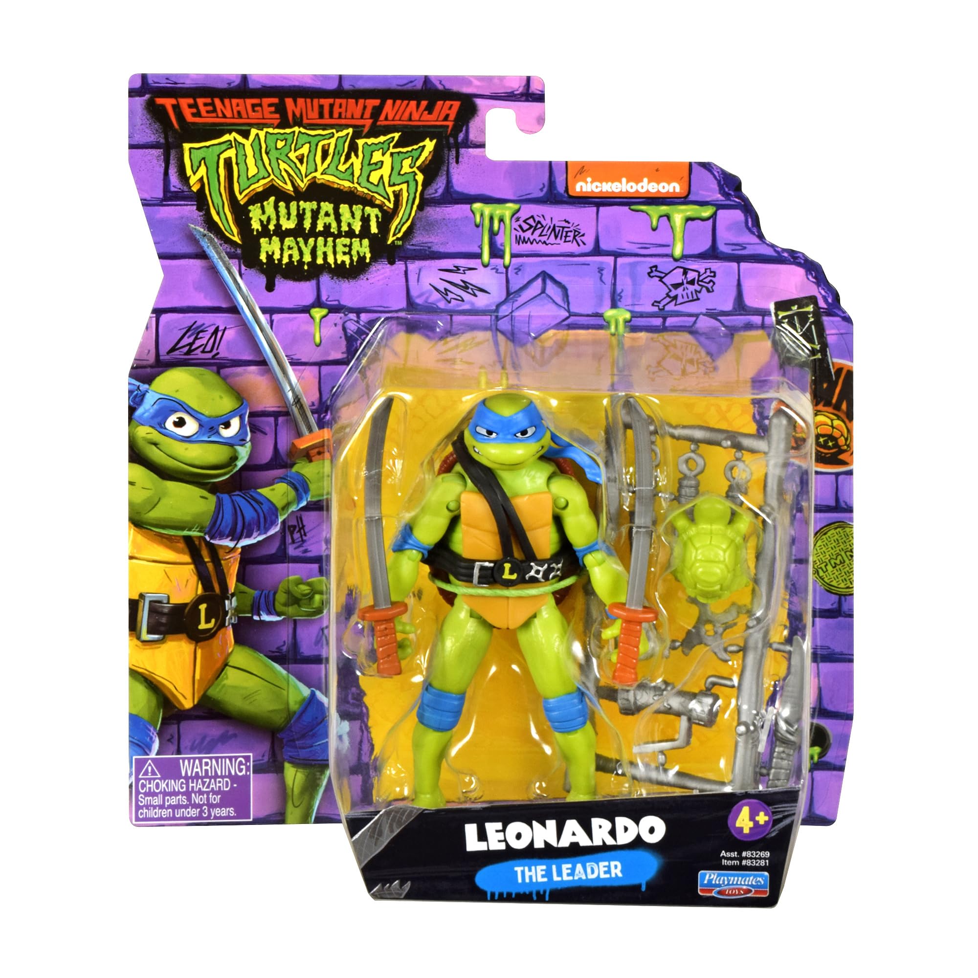Mutant Mayhem packaging highlights movie branding for collection appeal.