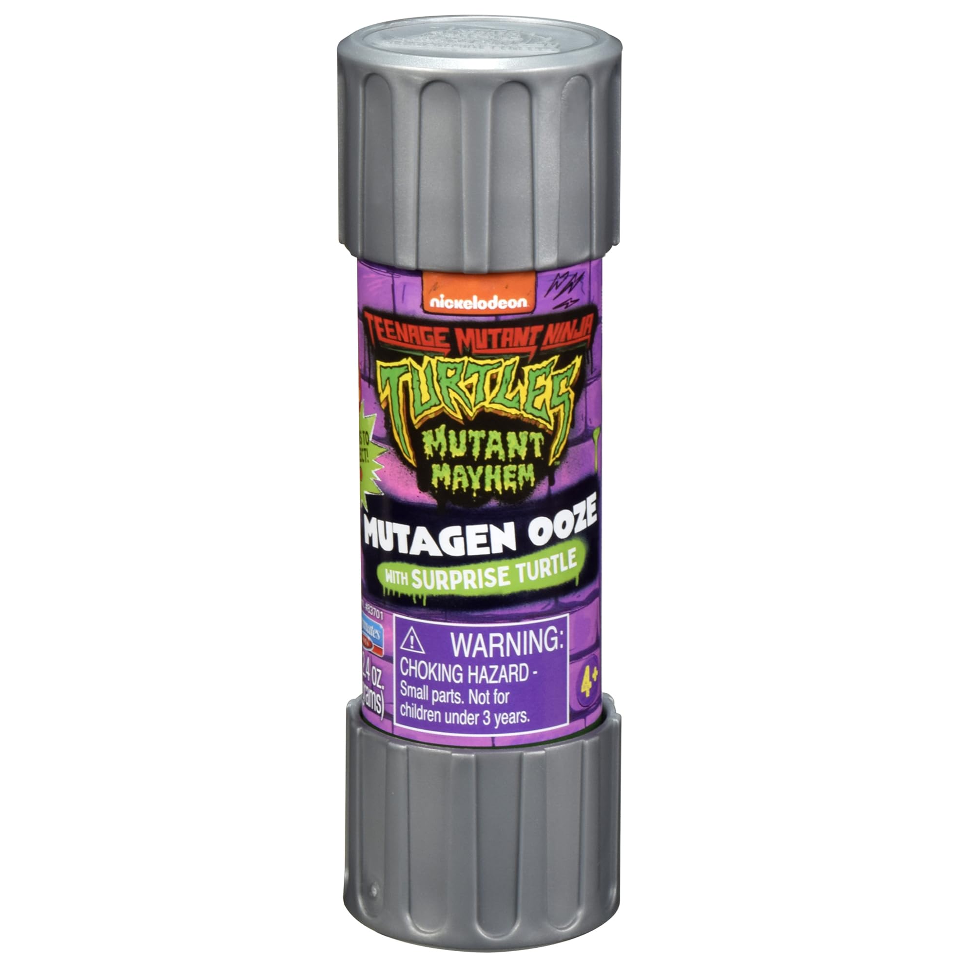 TMNT Mutant Mayhem canister packaging features movie-inspired design for fans.