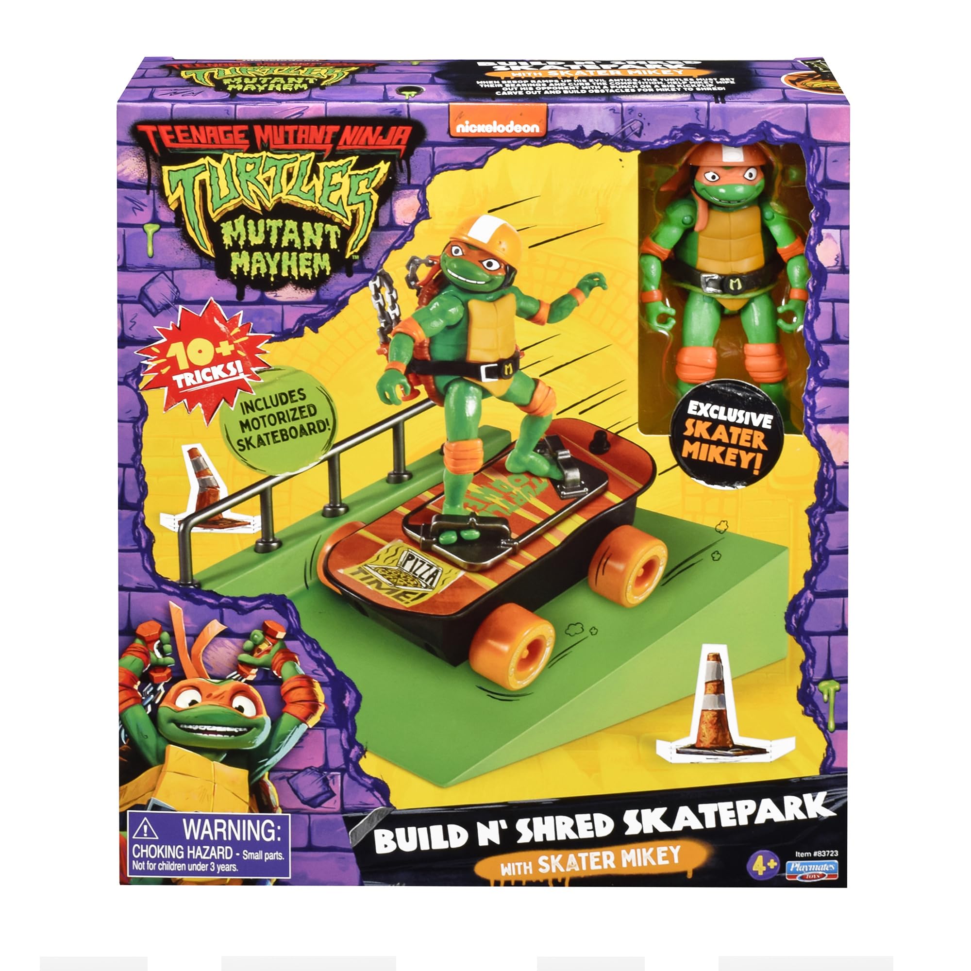 TMNT Mutant Mayhem packaging cutouts image, invites custom skatepark creativity.