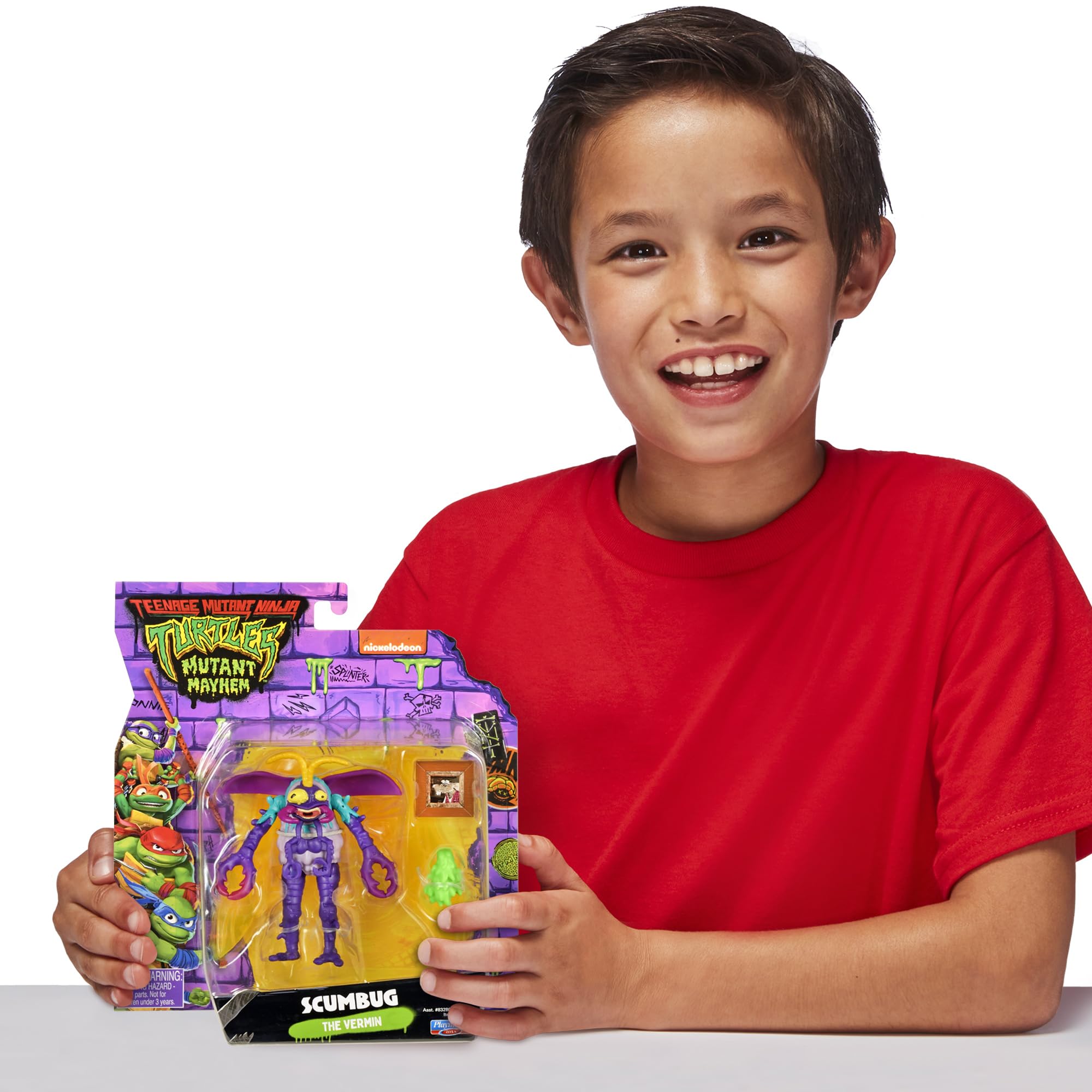 Collectible TMNT Scumbug figure to complete a Mutant Mayhem team display.