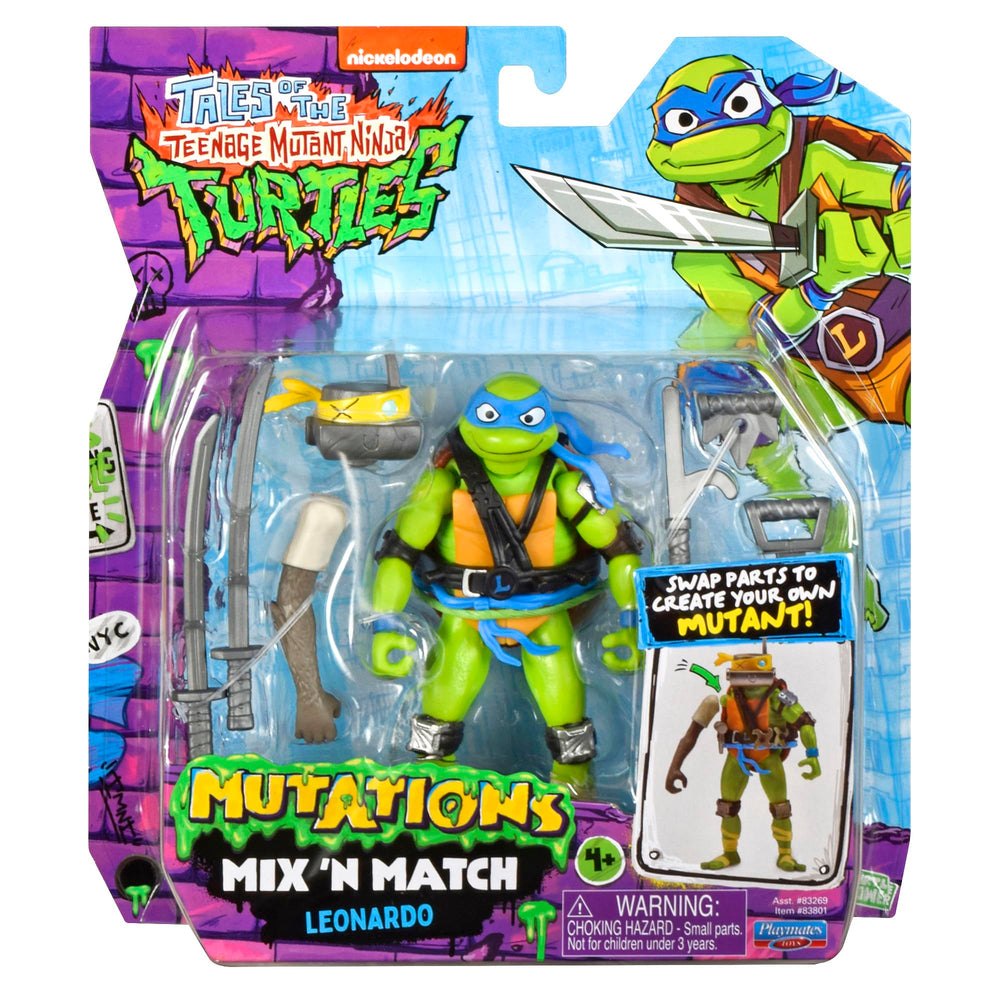 TMNT Mutations Mix & Match Leonardo dynamic pose enhances display and play