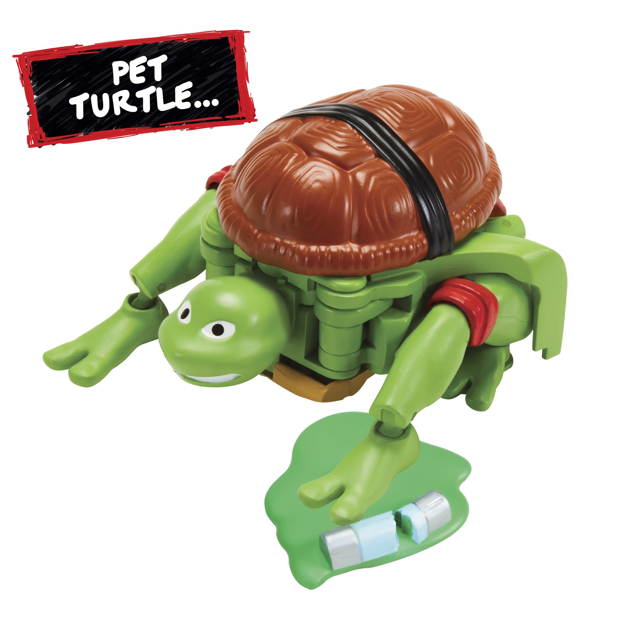TMNT Raphael ooze splash display stand supports dynamic posing and display.